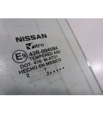 Vidro De Porta Traseiro Esquerdo Nissan March 2011/2015 Orig