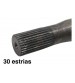 Semieixo Traseiro S10 2.8 Mwm 2001 A 2011 Com Rolamento #